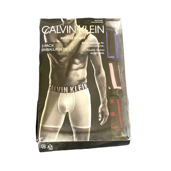 Calvin Klein 3 Pack Men Intense Power Boxer Brief Black Underwear - Picture 5 of 8